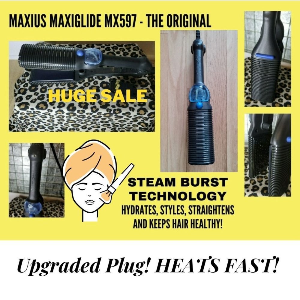 Maxius MAXIGLIDE Flat Iron Steam Hair Straightener